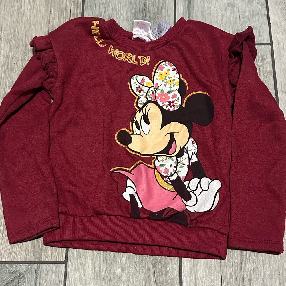 Disney Minnie Mouse Kids Sweatshirt - Burgundy
